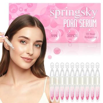 Salmon DNA PDRN Serum,99% Salmon DNA PDRN Ampoule,Anti-wrinkle, Anti-aging, Brightening, Moisturizing and repairing with Collagen, Glutathione, Hyaluronic Acids & Snail Serum,0.05 fl.oz x 30e