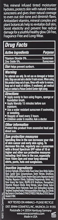 Senna Cosmetics Barely Base Sheer Mineral Makeup SPF