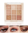 Boobeen Nude Eyeshadow Palette - Matte and Shimmer Makeup, Highly Pigmented Creamy Eye Shadow Powder, Create a Neutral Eye Look, Long Wearing