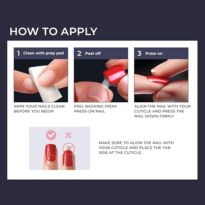 KISS imPRESS No Glue Mani Press On Nails, Design, 'Before Sunset', Multicolor, Short Size, Squoval Shape, Includes 30 Nails, Prep Pad, Instructions Sheet, 1 Manicure Stick, 1 Mini File