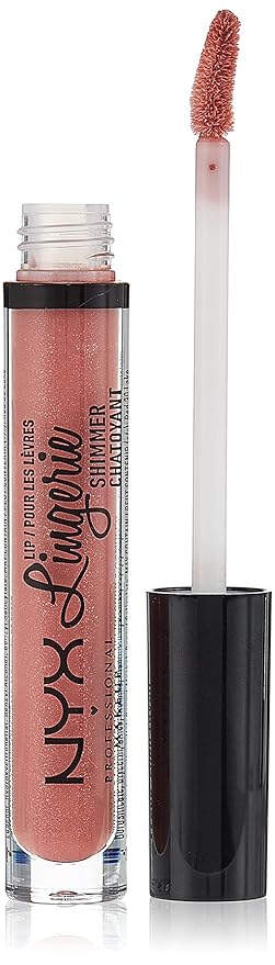 NYX PROFESSIONAL MAKEUP Lip Lingerie Shimmer, Lip Gloss - Euro Trash, Dark Pink-Brown