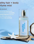 LAVANILA Vanilla Coconut Healthy Hair + Body Perfume Mist, 5 Fl Oz - Sweet & Tropical Fragrance Spray Formulated with Jojoba Oil, Madagascar Vanilla, Coconut, Tahitian Tiare Flower