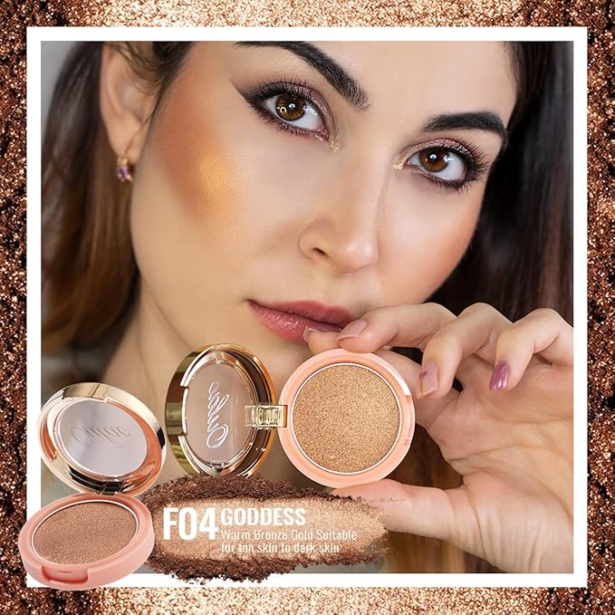 Oulac Luminous Blush Face Bronze Gold Warm | 4.8g