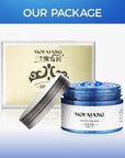 Temporary Blue Hair spray, Instant hair dye Wax 4.23 oz-Hairstyle Cream Hair Pomades Hair Color Wax for Party Cosplay Easy Cleaning(1, Blue)