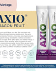 AXIO Regular Energy Drink Powder, Dragonfruit - 30 Drink Mix Packets, Instant Energy Powder, Energy Supplement in a Drink Mix, w/B Vitamins, DMAE, L-Theanine, Quercetin, Green Tea & Pine Bark Extract