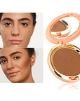 Oulac Matte Bronzer Powder Face Makeup with Mirror Cruelty-Free BS04