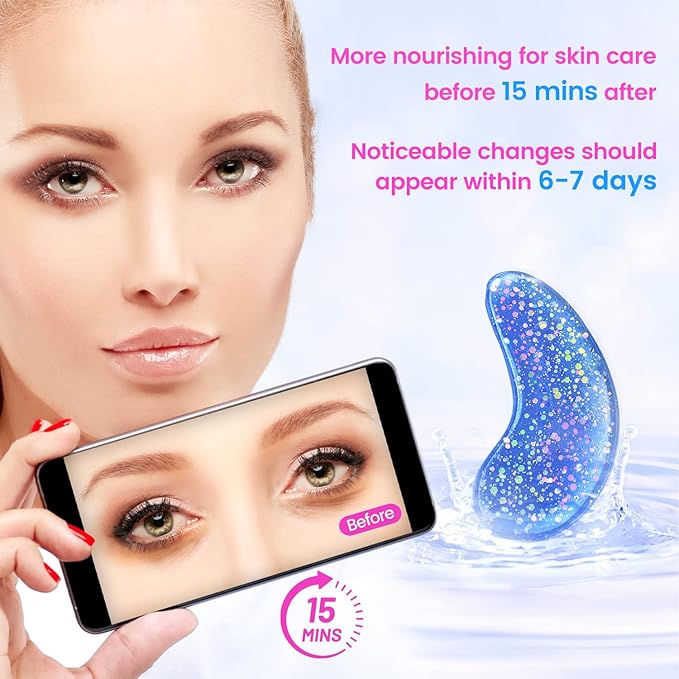 Under Eye Patches (32 Pairs) - Collagen-Infused, Anti-Puffiness & Dark Circle Treatment - Luxurious Skincare for Under Eye Bags & Fine Lines, Gifts for Women