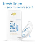 Dove VitaminCare+ Deodorant Stick Fresh Linen & Sea Mineral Aluminum Free 2.6 oz