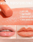 Oulac Shine Orange Lipstick for Women, 2 in 1 Glossy Coral Orange Tinted Lip Balm, Hydrating Lipstick for Dry Lips, Moisture Shine Juicy Finish Vegan 2.2g/0.07oz (21)