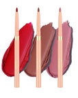 Oulac Waterproof Lipliner Pencil Set - Smooth and Creamy, Retractable Lip Makeup for Precision Application, Vegan & Cruelty-Free, L01+L05+L08