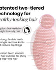 Tangle Teezer Original Detangler Brush, Dry & Wet Travel Size Mini Hair Brush, for Kids & All Hair Types, Millennial Pink