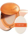 TIRTIR Mask Fit Ai Filter Cushion Foundation | AI-Like Semi-Matte Finish - Up to 72-Hour Medium to Full Coverage Korean BB Cushion Make up Beauty, #21C Cool Ivory, 0.63 Fl Oz