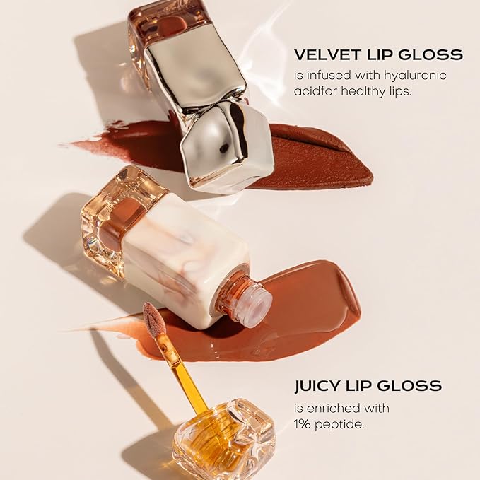 Mistine Lip Gloss Lip Oil Lip Plumber Non-sticky Tinted Lip Gloss for Women Infused with 1% Peptide Finish Lip Tint Hydrating Lip Stain Lightweight Feeling J03 Rose Wave 0.1 fl oz