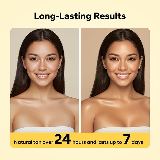 Facial Self Tanning Drops (1 Fl Oz), Tanning Drops for Face & Body, Gradual Bronzing Effect, Lightweight Tanner for Sensitive Skin, Natural Sun-Kissed Glow, Medium Shade