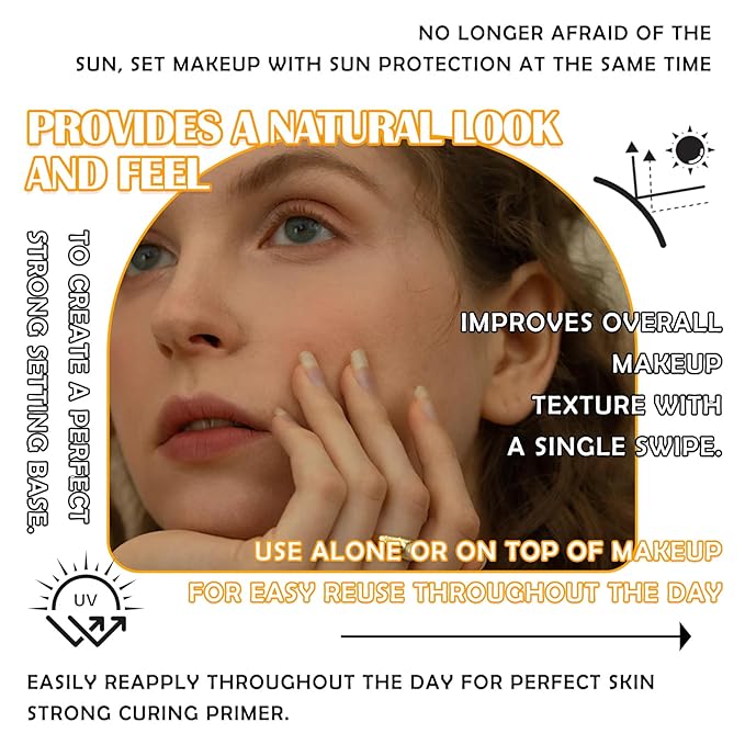 Mineral Sunscreen Setting Powder Makeup,Translucent Powder SPF 50 Finish,Lightweight,Breathable,All Skin