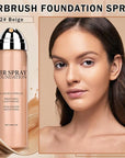 Air Brush Makeup Foundation,Flawless Airbrush Foundation for Older Women,Teenagers,Middle-aged and Mature Skin,Lightweight Moisturizing,Buildable Coverage for Smooth Radiant Skin (02 Beige)