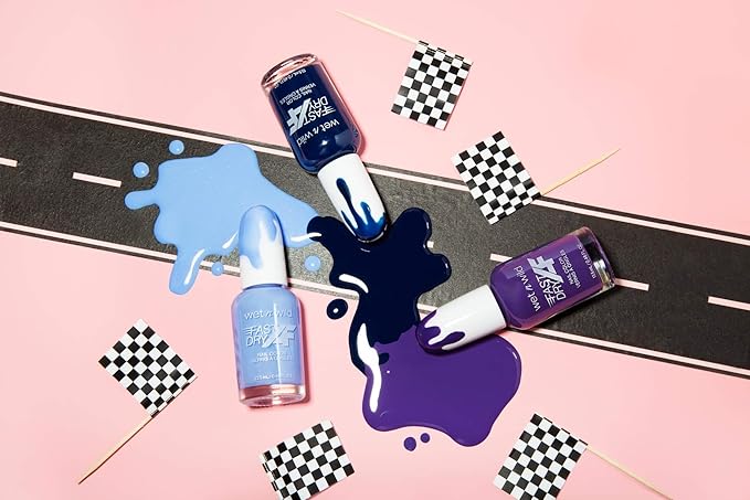 wet n wild Fast Dry AF Nail Polish Color, Baby Blue Sin-derella | Quick Drying - 40 Seconds | Long Lasting - 5 Days, Shine (Pack of 2)