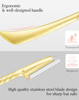 ennva Eyebrow Razor for Women - Eyebrow Trimmer Dermaplaning Tool- Ergonomic Eyebrow Shaper and Facial Razor for Peach Fuzz-Exfoliating Face Razor for Eyebrows-Eye Brow Shaver Razors w/ 7 Blades- Gold