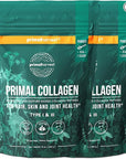 Primal Harvest Collagen Powder for Women or Men Primal Collagen Peptides Powder Type I & III, 10 Oz Collagen Protein Powder for Hair, Skin, Nails (Two Pack, Unflavored)