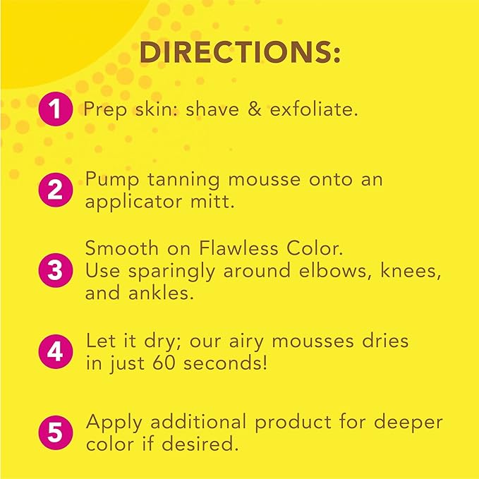 Jergens Natural Glow Instant Sun Body Mousse, Self Tanner for Ultra Deep Bronze Tan, Sunless Tanning Body Bronzer, Natural Looking Fake Tan, 6 Oz