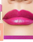 Oulac Moisture Pink Purple Lipstick - 2 in 1 Shimmer Lipstick & Lip Balm, Juicy & Glossy Finish, Long Lasting Hydrating, Smooth for Dry, Cracked and Chapped Lips, Vegan 2.2g/0.07oz (S02)