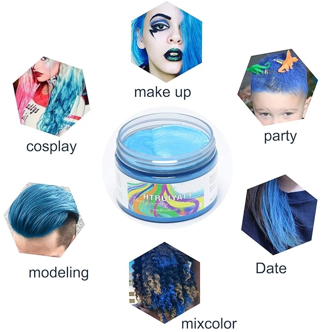 Temporary Grey Hair Color Wax,Natural Hair Spray Color Washable For Kids Women Men For Dark Light Hair Hairstyle Cosplay Halloween Party Christmas Diy Hairstyle