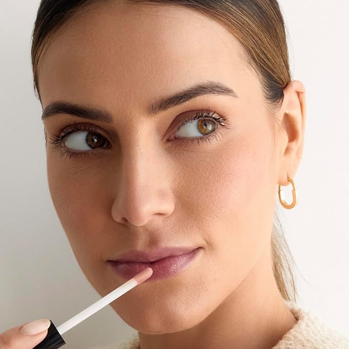 Palladio Lip Gloss, Champagne, Non-Sticky, Contains Vitamin E and Aloe, Offers Intense Color and Moisturization, Minimizes Lip Wrinkles, Softens Lips with Beautiful Shiny Finish, Facet Diamond