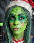 MEICOLY Lime Green Face Body Paint Stick,Elphaba Green Face Paint,Body Paint for Halloween SFX Cosplay Witch Makeup for Kids and Adults,Hunting Camo Paint,St Patricks Day Accessories