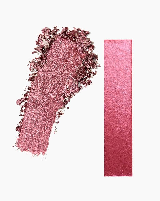 MAKE Beauty Multi-Chromatic Eye Shadow. Metal Reflecting Luminous Foil Finish Creamy, Buildable, Dimensional Long-wear, Crease-proof Powder Eyeshadow, Multichrome Shade - Rover, Magenta Pink