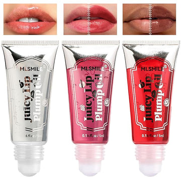 3Pcs Lip Plumper Gloss Set, Roll Plumping