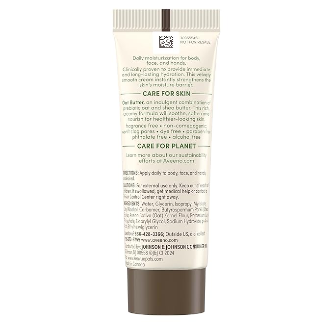 Aveeno Skincare Bundle, Positively Radiant Daily SPF 30 Facial Sunscreen Moisturizer + Soy, 2.3 fl. oz, & Travel Size Daily Moisturizing Cream for Body, Face, & Hands, 0.8 oz, Two Pack, 2 Items