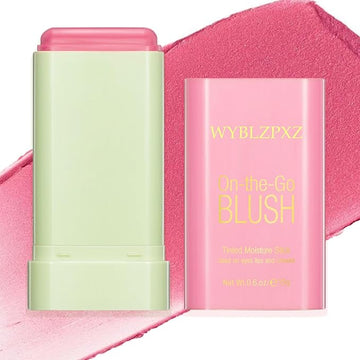 Cream Blush Stick,Multi-Use Makeup Blush Stick,Blendable Long Lasting