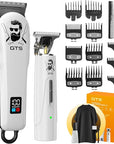 GTSPro Hair Clippers for Men, Clippers and Trimmers Set, Barber Clippers, Electric Hair Trimmer with Box, Gifts for Men White