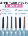 PrimeEyes Glide Eyeliner for Mature Women – Waterproof, Long-Stay and Mess-Proof – Gel Creme Texture, Discreet Sharpener and Effective Smudger (Copper Metallic)