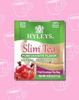 Hyleys Slim Tea Pomegranate Flavor - Weight Loss Herbal Supplement Cleanse and Detox - 25 Tea Bags (12 Pack)