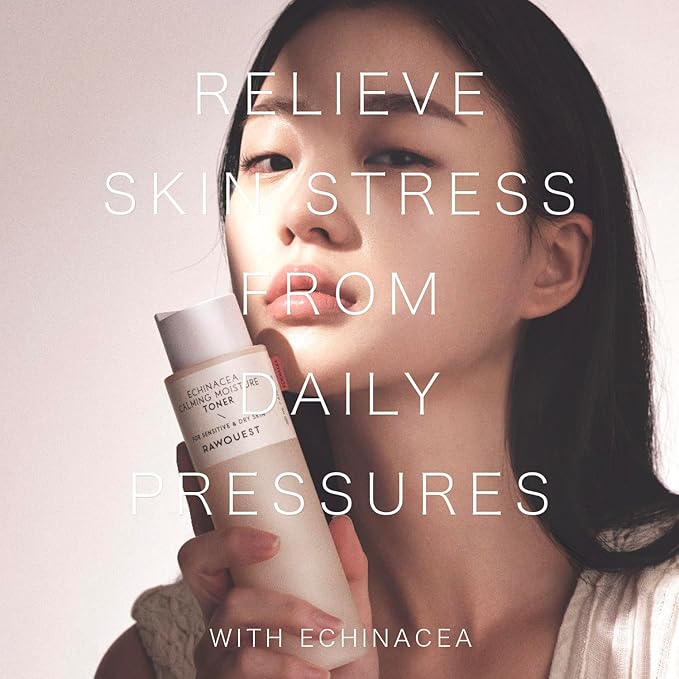 RAWQUEST- Echinacea Korean Toner for Face for Deep Hydration, Instant Moisture, Soothing, Anti-Aging & Dermatologist Tested w/Hyaluronic Acid & Niacinamide | Korean Skin Care for Dry & Sensitive Skin