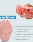 Silicone Body Scrubber, Exfoliating Shower Scrubber, Non-Slip Handle for Easy Cleaning, Travel Friendly (Pink)