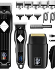SUNNOW Hair Clippers for Men, Beard Trimmer & Hair Trimmer & Electric Foil Shavers Razor Kit, Hair Cut Machines Men's Beard Grooming Kit for Home, Barber(Black)
