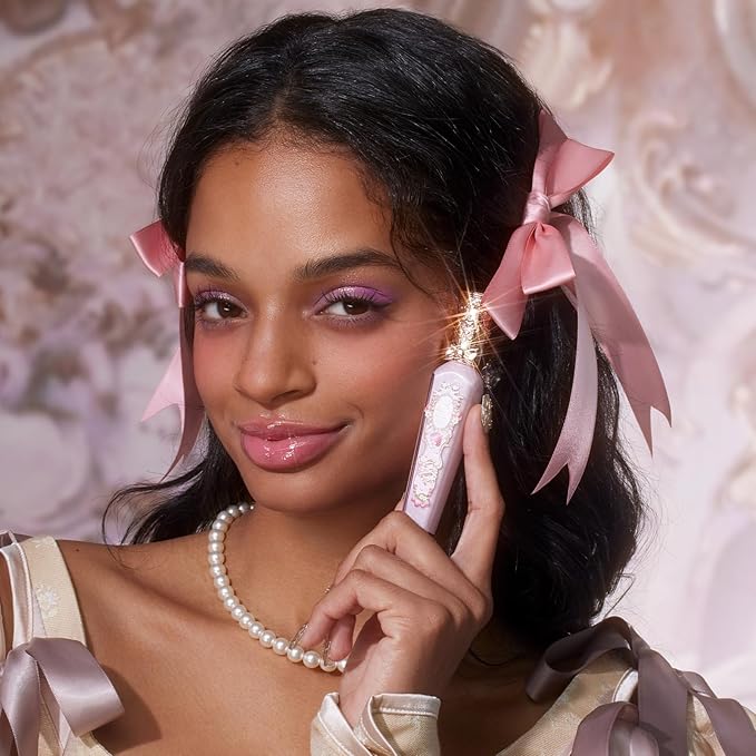 Flower Knows Violet Strawberry Rococo Glowy Lip Gloss G01 Little Angel Matte Lipstick C06