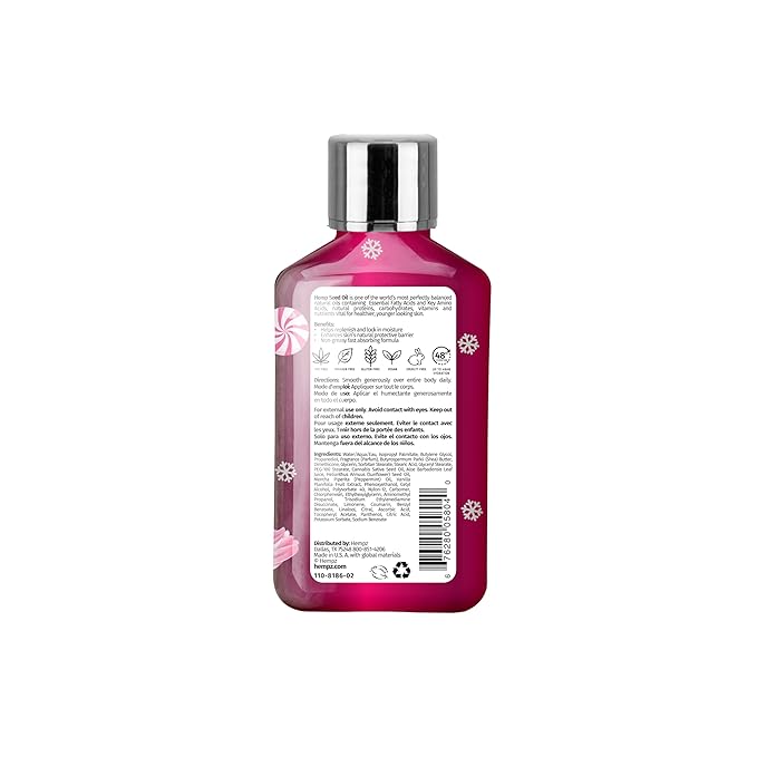 Hempz Pink Peppermint Meringue Body Moisturizer, Body Lotion, Fall Skin Care for Men & Women, Limited Edition