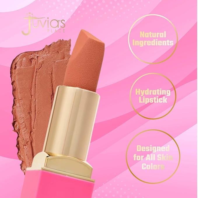 Juvia's Place The Nude Velvety Matte Lipstick In Vogue - Long-lasting Lipstick, Rich-Color Lip Makeup, Creamy with Matte Finish, Beauty & Lip Products
