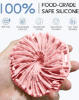 Silicone Body Scrubber 2 Counts, Exfoliating Body Wash Scrubbers Exfoliator, Shower Body Brush for Effective Showering Exfoliation and Gentle Massage (Black+Pink)