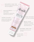 Loving Tan Rose Scented Deluxe Gradual Tan Lotion, Dark-Natural Looking Self Tanner, Professional Strength Sunless Tanner, 5+ Self Tanning Applications-Cruelty Free, Naturally Derived DHA-3.3 Fl Oz