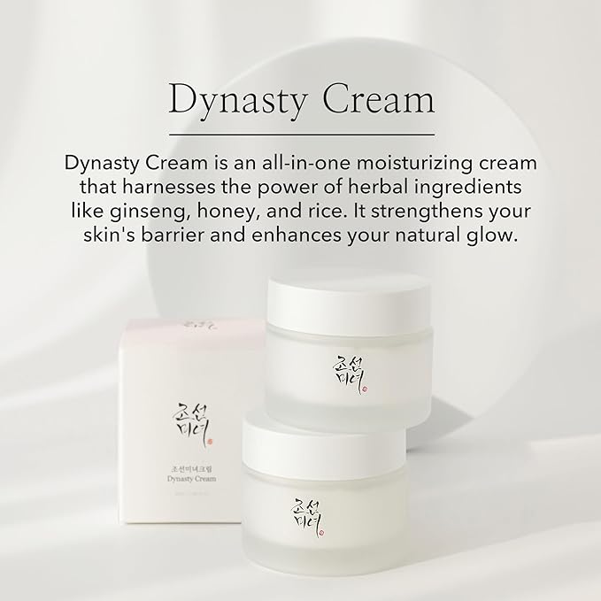 Beauty of Joseon Green Plum Refreshing Cleanser Gel with Dynasty Cream Hydrating Face Moisturizer for Dry
