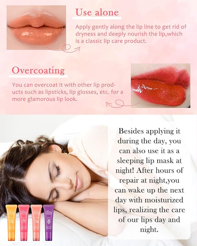 Moisturizer Lip Glowy Balm, Hydrating & Women-4#Grape