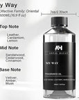 My Way 500mL Essential Oil Scent - Luxury Hotel Inspired Aromatherapy Scent Diffuser Oil - Lush Sandalwood, Warm Virginia Cedar, & Beautiful Iris - Inspired by One Hotel Miami Beach