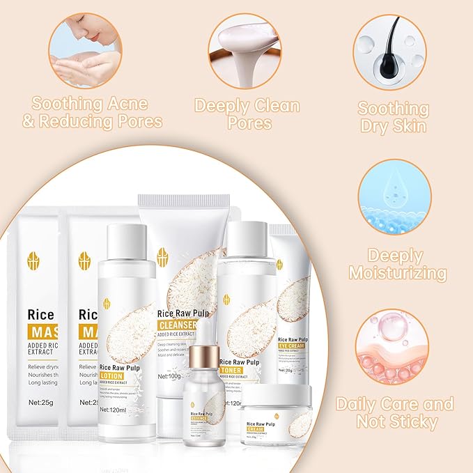 Rice Deep Nourishing Facial Care Set,