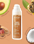 KYDA Body Glow Oil, SPF 45 Sunscreen Body Oil with Gold Mica, Sun-kissed Glow Skin Illuminator, Moisturizing Coconuts Summer Sunscreen, Water Resistant, 3.38 fl oz, AMBER