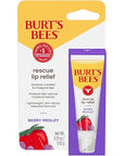 Burt's Bees Rescue Lip Relief, Berry Medley, Hydrating Lip Balm for Dry Cracked Lips, with Responsbily Sourced Beeswax and Shea Butter, 100% Natural Origin, 1 Squeezy Tube, 0.35oz
