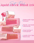 KIMUSE Soft Pink Gel-Cream Blush Trio, Liquid Blush (love pink)